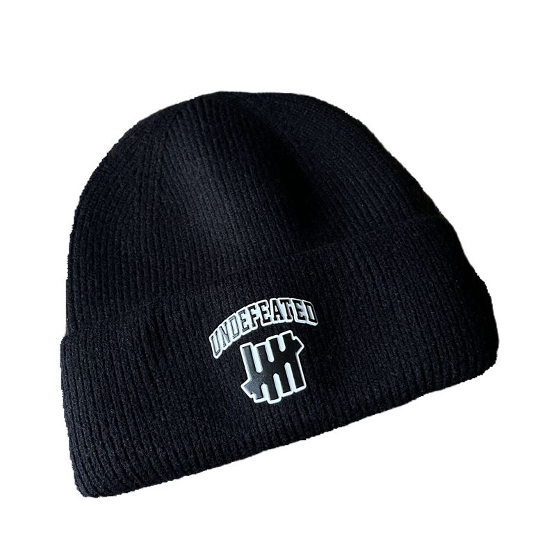 Hat trendy brand undefeated five-stripe personalized woolen hat for men and women, winter cold hat, knitted warm hat, thickened_voghion.com