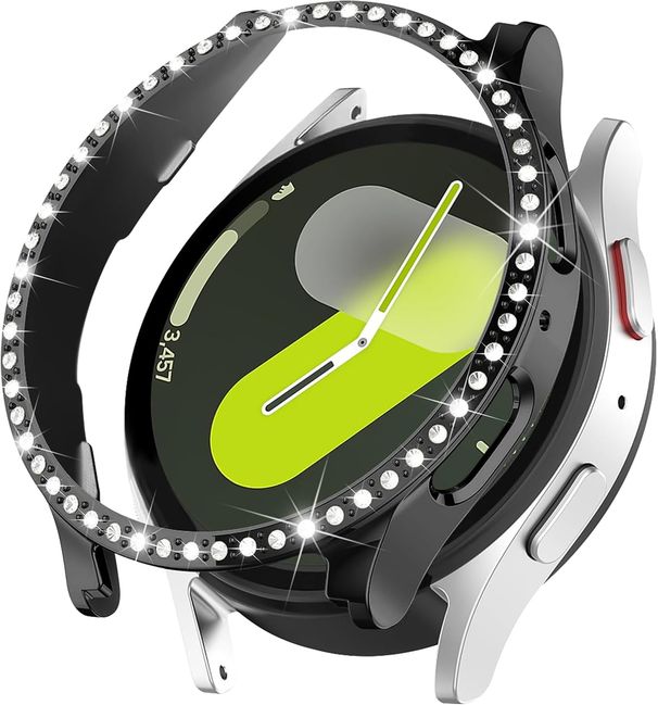 Bling ovitek za Samsung Galaxy Watch 4 5 6 7 40 mm 44 mm zaščitni ovitek sijoč diamantno trd obrazni odbijač brez steklenih dodatkov_voghion.com