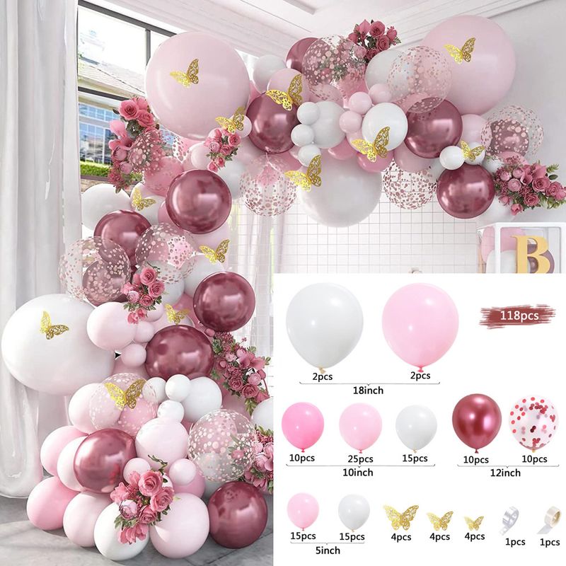 Kit de guirlanda de balões vermelhos metálicos com 180 peças de balões metalizados premium com suporte em arco para decoração de festa de aniversário e inauguração de casamento_voghion.com