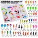 Köder Micro Ice Luminous Root Hook Set Seidenraupe Mini Bleikopf Winter Angelhaken 48 Stück_voghion.com