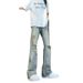 Jeans rétro déchirés à pattes d'éléphant pour hommes – Style années 70, taille haute, effet usé (S-3XL)_voghion.com