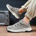 2025 Thick-Soled Men's Sneakers Lightweight Comfortable Soft-Soled Running Versatile Breathable Mesh Casual Shoes Trendy_voghion.com