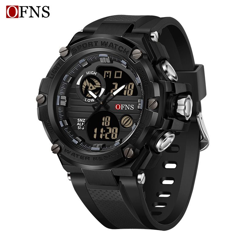 Men's Sport Watch With Analog-Digital Display, Waterproof, Alarm, Luminous Hands, Stopwatch, 50M Water Resistance, Durable TPU Strap_voghion.com