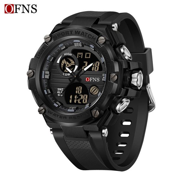 Men's Sport Watch With Analog-Digital Display, Waterproof, Alarm, Luminous Hands, Stopwatch, 50M Water Resistance, Durable TPU Strap_voghion.com