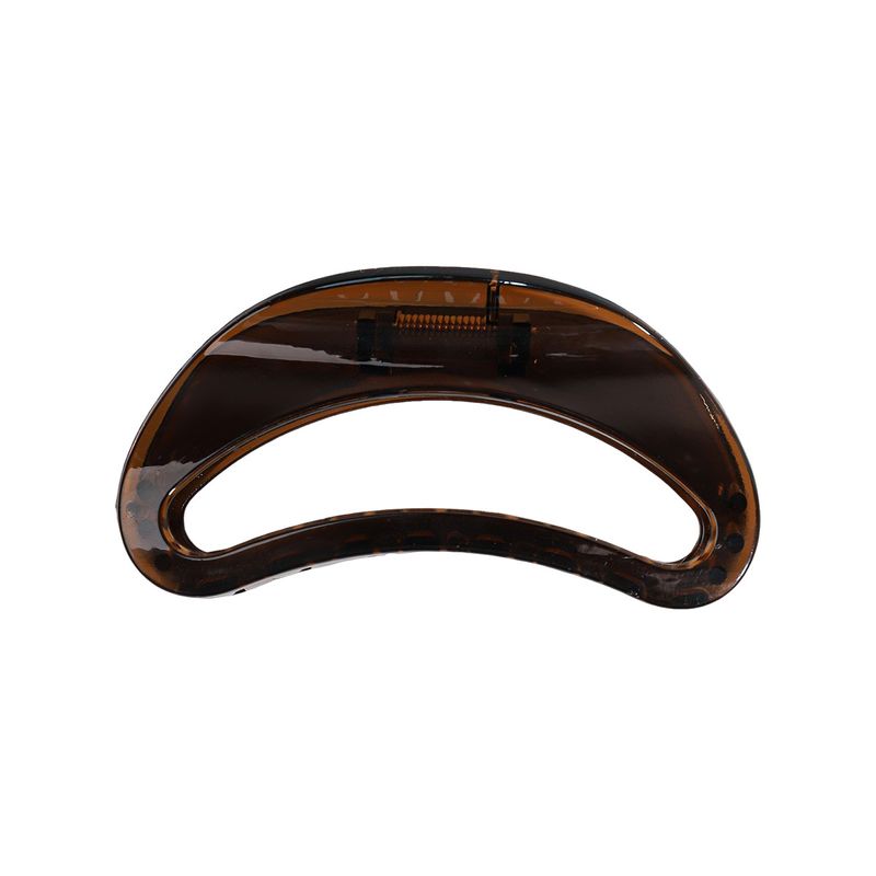 Semplice e sofisticato fermaglio per capelli raccolti, semicircolare, a forma di mezzaluna, con forcina a forma di squalo, per acconciare la parte posteriore della testa._voghion.com