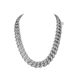 Collana da uomo Hip Hop con catena in argento sterling cubano da 18 mm, con quattro file di diamanti e moissanite_voghion.com