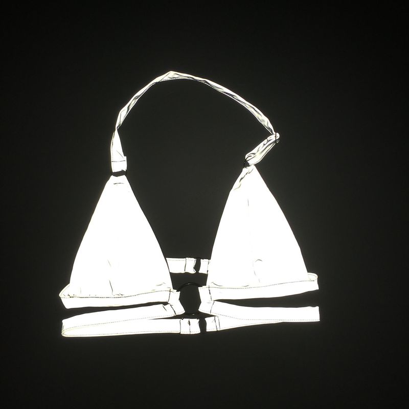 Sexy Ring Strap Colorful Reflective Bikini Two-Piece Swimsuit For Women Seven-Color Swimwear_voghion.com