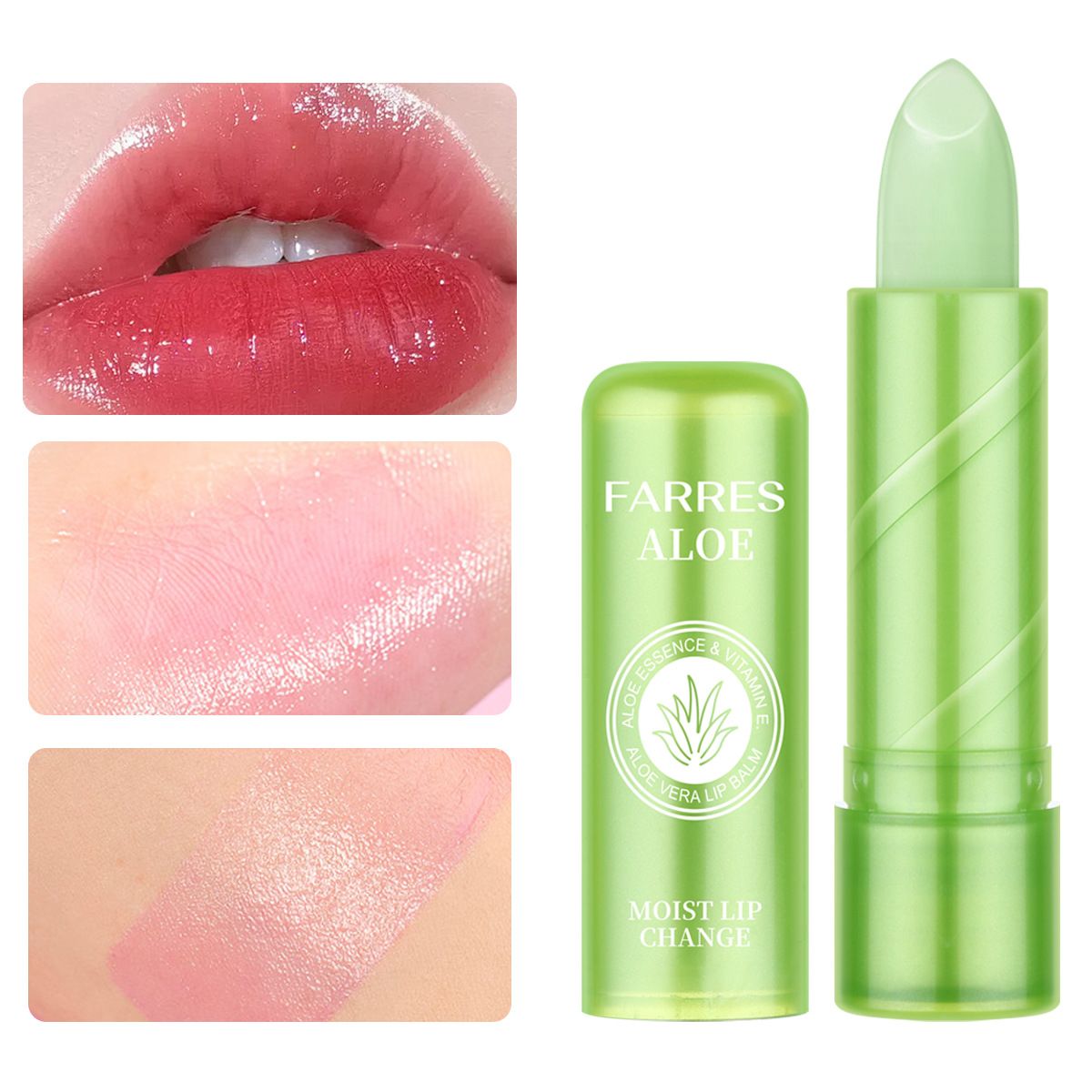 Lip Balm Aloe Vera Color Changing Lipstick Long Lasting Color And Moisturizing. Unique Color Changing Function. Natural Aloe Vera Nourishment_voghion.com