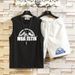 Top/Set Snow Mountain Printed Sleeveless Tank Top Set Men's T-shirt Summer Large Size 5/4 Shorts Casual Two Piece 12_voghion.com