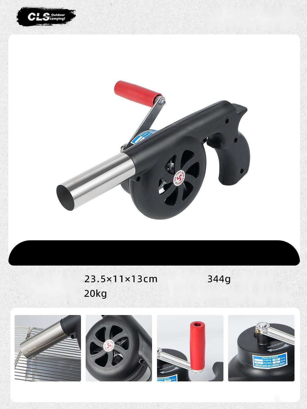 CLS Outdoor Manual per casa, campeggio, barbecue, picnic, piccolo accendifuoco, soffiatore d'aria ad alta potenza_voghion.com