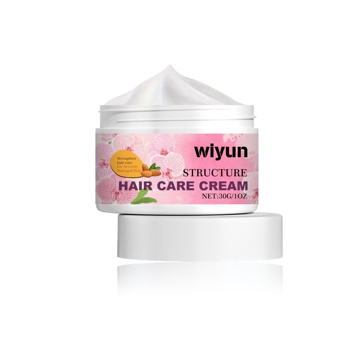 Après-shampoing à la kératine d'amande Wiyun répare les cheveux secs après la teinture, hydratant et lissant._voghion.com