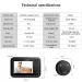 WiFi Doorbell Viewer Camera Door Peephole with Wireless Monitor Live View Available Digital Night Vision Photo Shooting_voghion.com