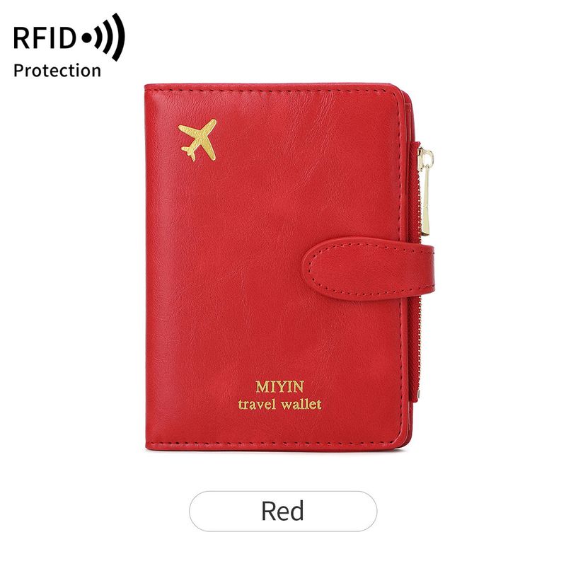 Women's Wallet & Men's Wallet Rfid Passport Bag Creative Aircraft Storage Certificate Bag Simple And Portable Multifunctional Travel Passport Holder_voghion.com