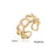 Aogu Gold Color Retention Electroplated Copper Micro-inlaid Zircon Cuban Chain Geometric Shape Open Ring_voghion.com