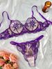 Damen Dessous Übersee Blumenstickerei Durchsichtiges Netz Sexy Bequemes Einfaches Und Elegantes Unterwäscheset_voghion.com