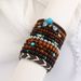 Handmade Beaded Set Bracelet Men's Retro Wooden Bead Elastic Bracelet Coconut Shell Bracelet_voghion.com