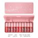 Lipgloss, 10-teiliges Lippen-Make-up-Set in Rosa mit Perlglanz – Lipgloss, getönter Lippenstift, feuchtigkeitsspendend und langanhaltend, mit schönem Spiegelglanz-Finish_voghion.com