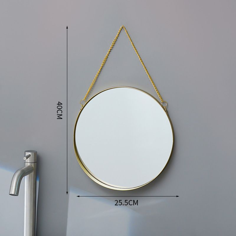 Nordic Licht luxus eisen schlafsaal dressing spiegel wand-montiert bad waschen tisch spiegel kosmetik spiegel bad spiegel bad spiegel bad mi_voghion.com