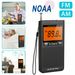 Portable AM FM NOAA Weather Mini Pocket Radio Excellent Reception Large LCD Screen Digtail Alarm Clock Radios_voghion.com