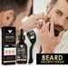 Set de suero para barba gruesa East Moon, aceite nutritivo para el tratamiento de la barba gruesa y el vello facial de los hombres_voghion.com