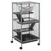 PawHut Large Metal Small Animal Cage With Hammock 4 Tiers & Removable Tray Gray Extra Space For Ferrets Chinchillas_voghion.com