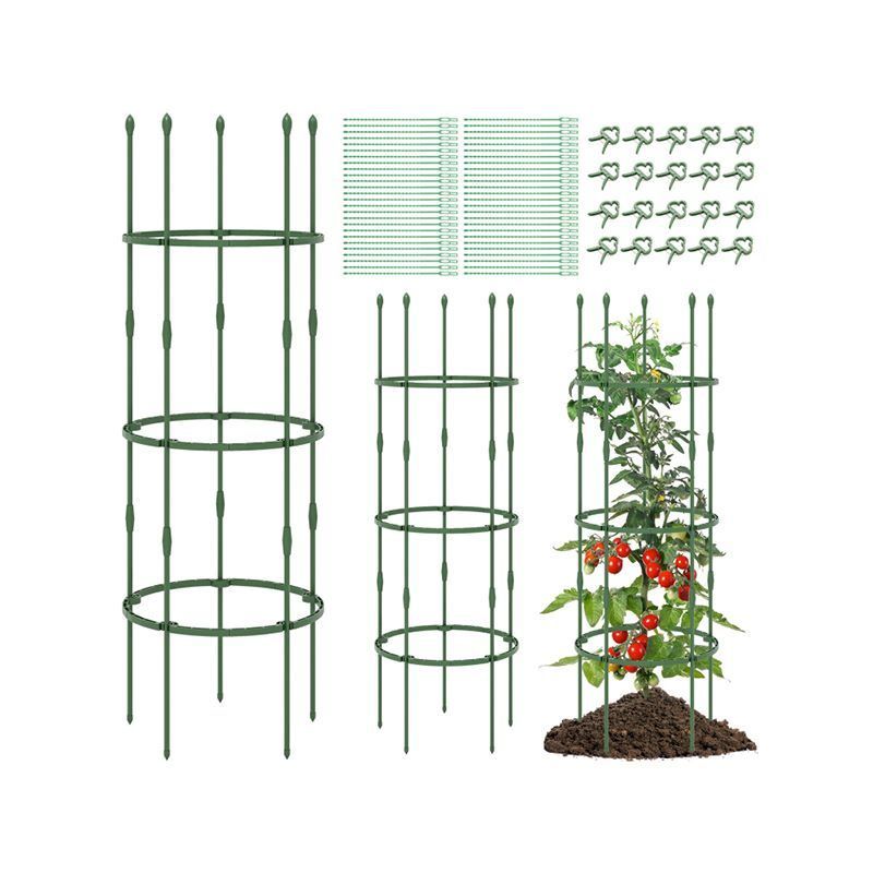 40"/60" Tall Plant Support Stands with Clips and Ties_voghion.com