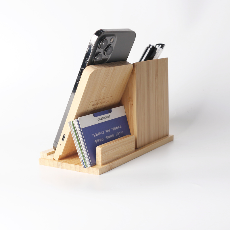 Wielofunkcyjny uchwyt na długopis o mocy 15 W, trzy w jednym, bezprzewodowa ładowarka do telefonu komórkowego, biuro w domu, uchwyt na długopis na biurko, ładowarka do telefonu komórkowego_voghion.com