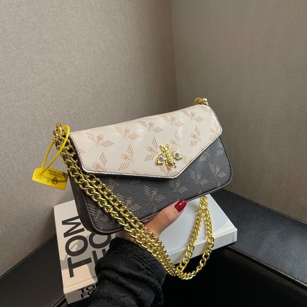 2023 nuova catena di moda singola spalla obliqua straddle piccola borsa versatile borsa a busta retrò piccola borsa quadrata marea_voghion.com