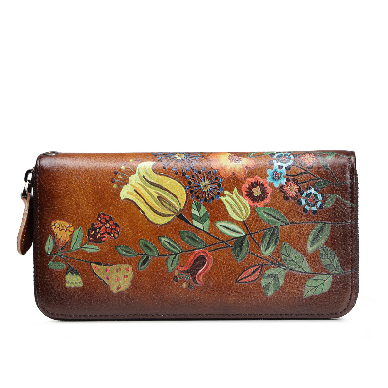 Lange Herren- und Damenhandtaschen aus echtem Rindsleder, multifunktionale Leder-Freizeitbrieftasche, Reißverschlusstasche_voghion.com