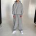 Unisex Hooded Zip-up Sweatshirt & Jogger Set - Breathable Polyester Blend Casual Streetwear With 3d Print Design - S/M/L/Xl Sizes In White Black Gray_voghion.com