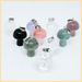 Natural Stone Mini Agate Crystal Fluorite Mushroom Pendant DIY Necklace Accessories_voghion.com