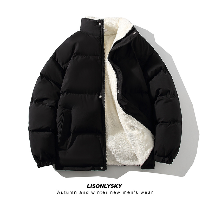 Giacca da uomo in cotone casual autunno e inverno nuova giacca in cotone sciolto caldo ispessito alla moda_voghion.com