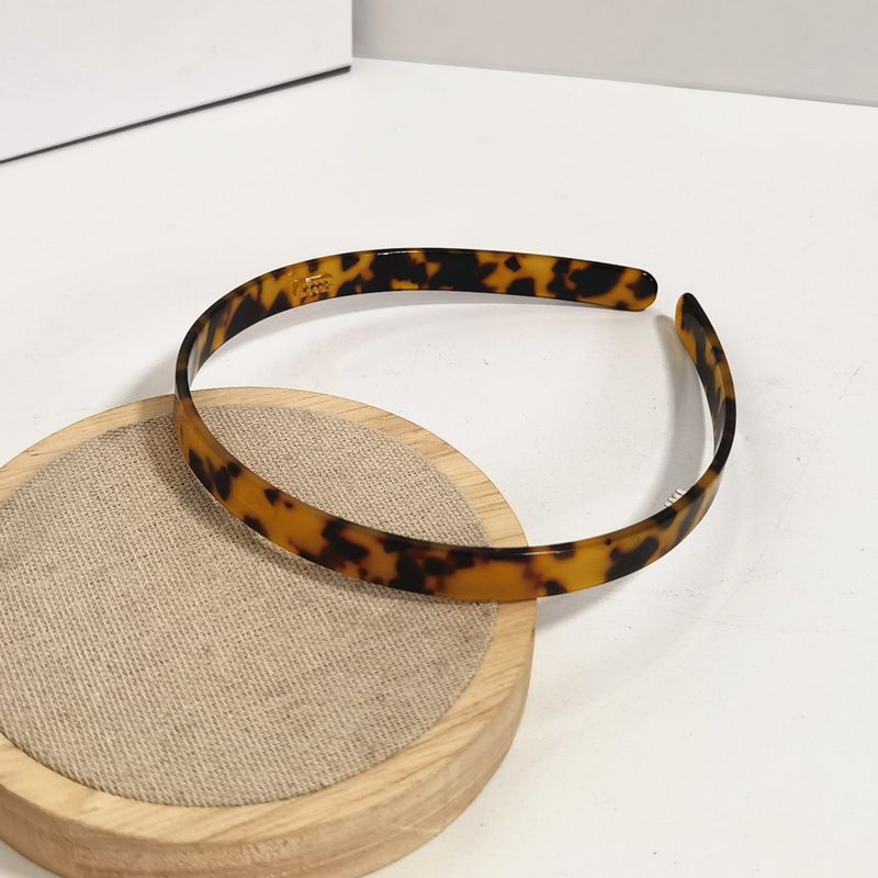 Korean Acetate Leopard Print Hairband With Teeth Anti-Slip Thin Headband Hair Clip For Women French Style Versatile_voghion.com