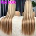 P4/613 Straight Piano Color Lace Wig - 100% Human Hair With HD Lace Front & Natural Hairline For Everyday Wear_voghion.com