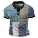 Herren Poloshirt Colorblock Button T-Shirt Tops_voghion.com