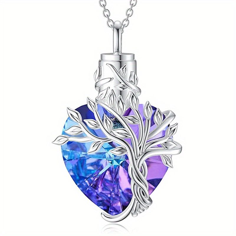 Beautiful Tree Of Life Cremation Jewelry - A Loving Keepsake Urn Necklace For Your Dog Or Cat's Ashes_voghion.com