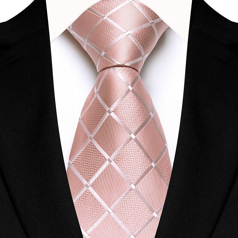 Cravată unisex clasică, monocromă din satin, cravată de nuntă business casual_voghion.com