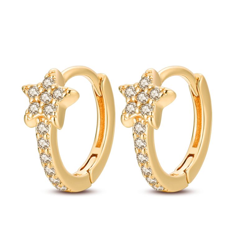 Gioielli da donna, piccoli, freschi, nuovi, semplici, pendenti a forma di cuore, orecchini in oro rosa K, placcati in rame, argento di alta qualità_voghion.com