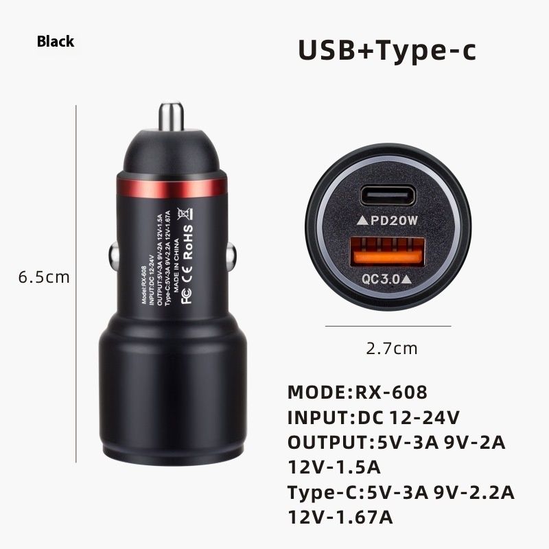 QC3.0 Mobile Universal Car Phone Charger PD20W 2023 New Edition_voghion.com