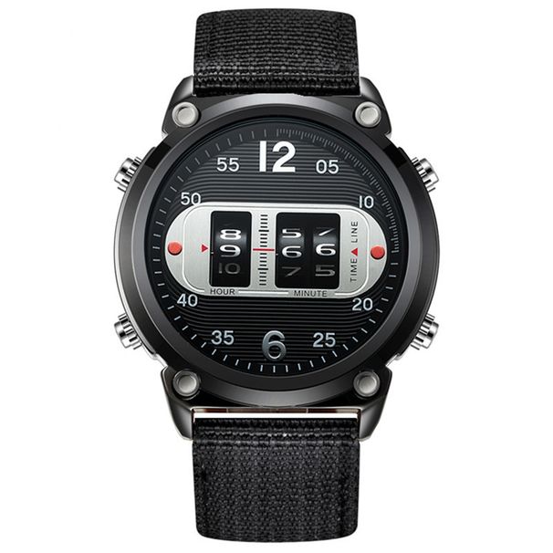 Montre de sport pour homme avec bracelet en nylon, affichage numérique et fonction date, légère et élégante pour un usage quotidien. Design unique._voghion.com
