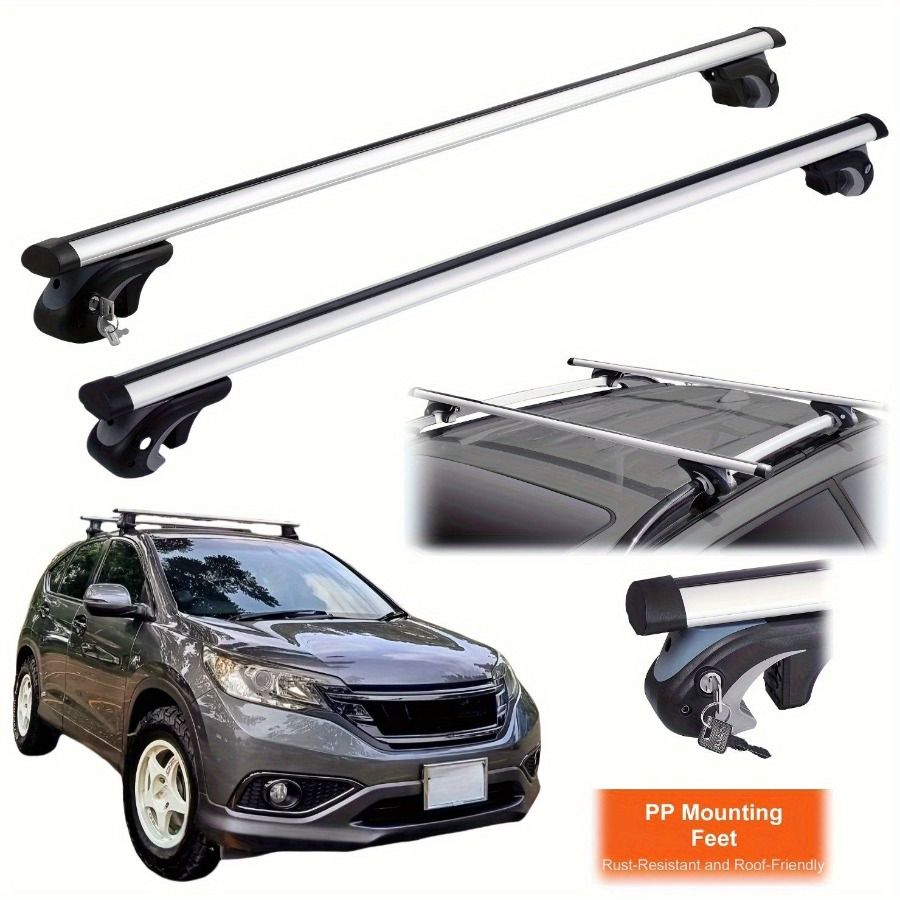 Barre trasversali per tetto trasversali con capacità di carico di 200 libbre, 54 spazi, universali in alluminio, 2 pezzi_voghion.com