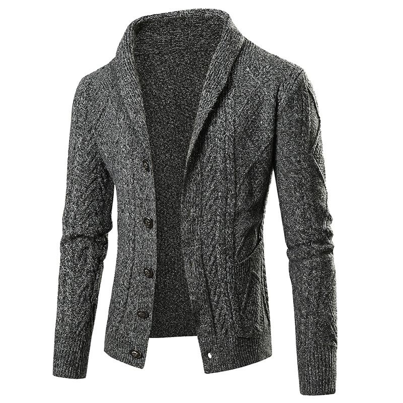 Herrenbekleidung Grobstrick-Cardigan-Pullover mit Zopfmuster – Übergroßer, langärmliger Mantel mit offener Vorderseite für Damen und Herren, gemütlicher Winterpullover, lässige, lockere Passform_voghion.com