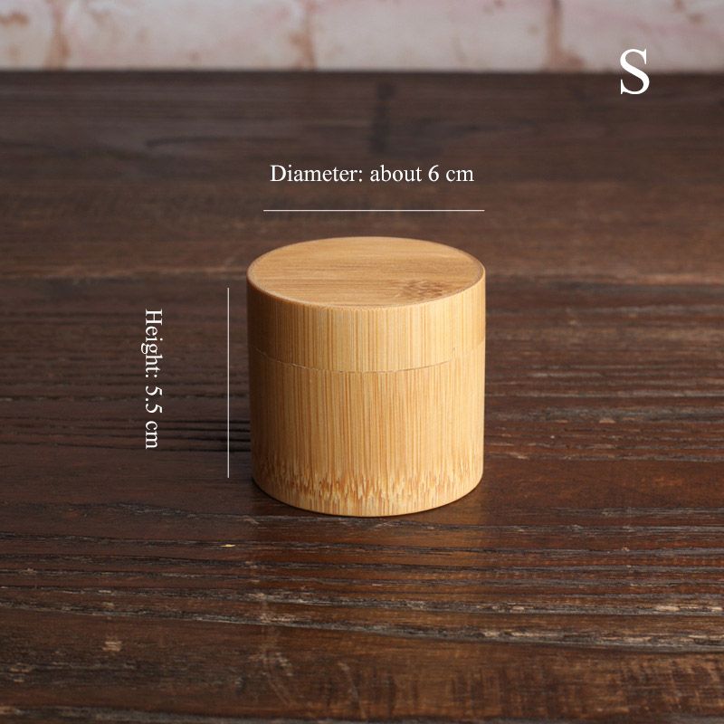 Bocal à thé en bambou portable scellé en tube de bambou, boîte de rangement pour le thé, support de rangement, boîte à thé Wake_voghion.com