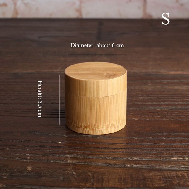 Bocal à thé en bambou portable scellé en tube de bambou, boîte de rangement pour le thé, support de rangement, boîte à thé Wake_voghion.com