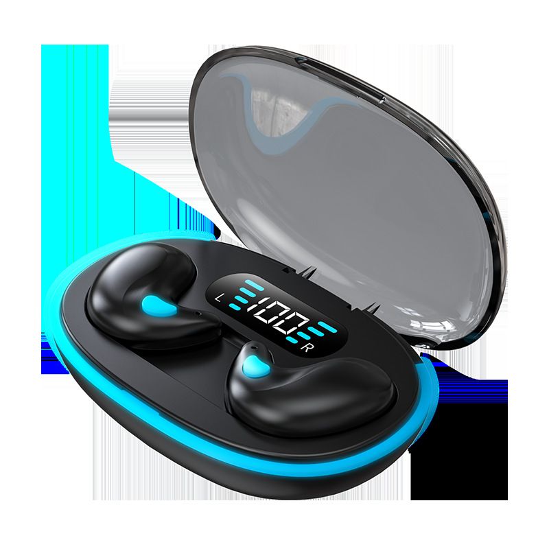 Private Model Bone Conduction Sleep-Specific X55 X57 Bluetooth Earphones With Digital Display Mini Noise Cancelling_voghion.com