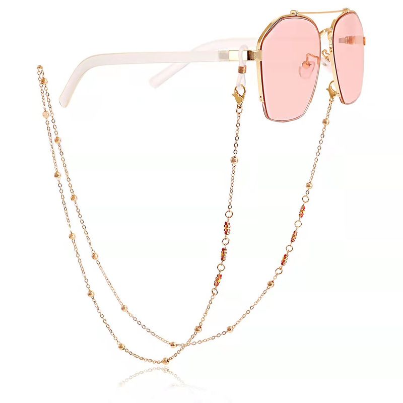 Glasses Colorful Oil Drop Alloy Hanging For Women 2024 New Simple Mask Chain Accessories Geometric Lines_voghion.com