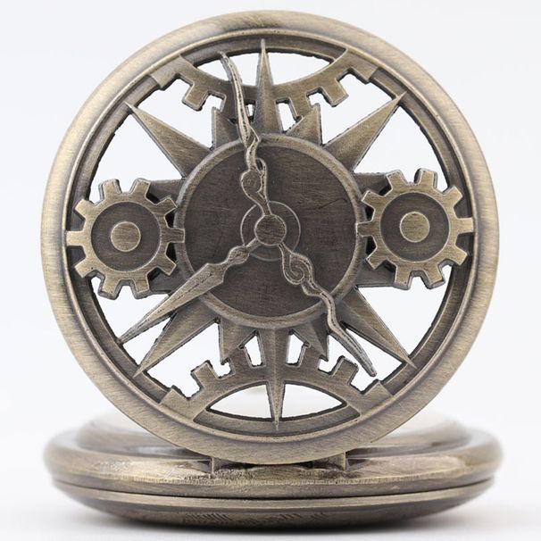 Qianbihe Vintage Unisex Hollow Gear araabia numbriga kvartsist taskukella ripats kaelakee_voghion.com