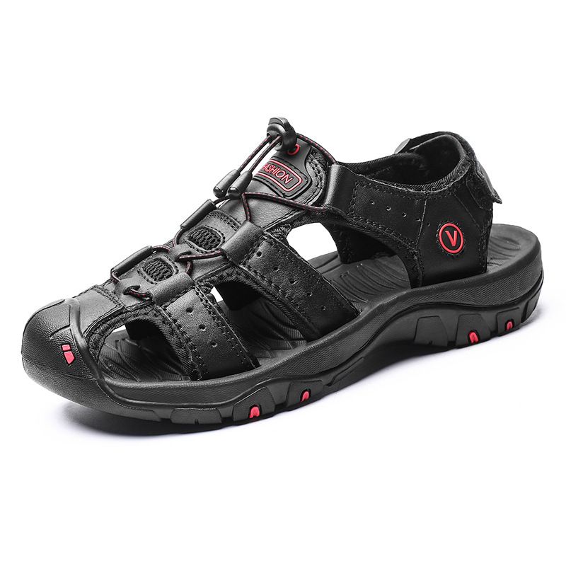 Leopard 2025 Baotou Beach Large Casual Shoes Fashion Lightweight Non-slip Sandals_voghion.com