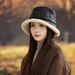 Winter Lamb Wool Leopard Print Fisherman For Women, Wide Brim Sunshade Bucket , Stylish Warm Thickened Plush Leather_voghion.com