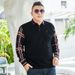 Männer kleidung Frühling und herbst plus casual zwei-stück hemd kragen pullover lose große größe lange-ärmeln T-shirt fett_voghion.com